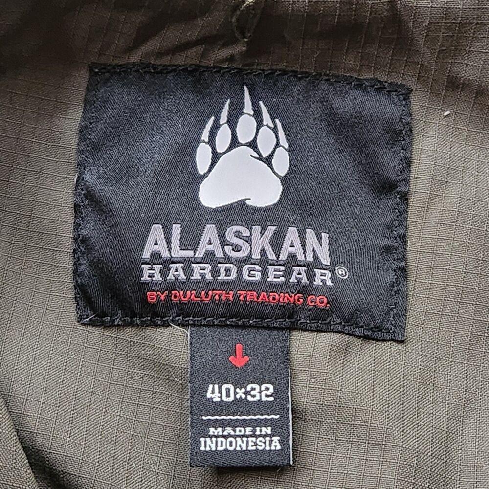 Alaskan Hardgear Pants Men's 40x32 Green Cargo Performance Nylon Outdoors Hiking - Picture 3 of 7